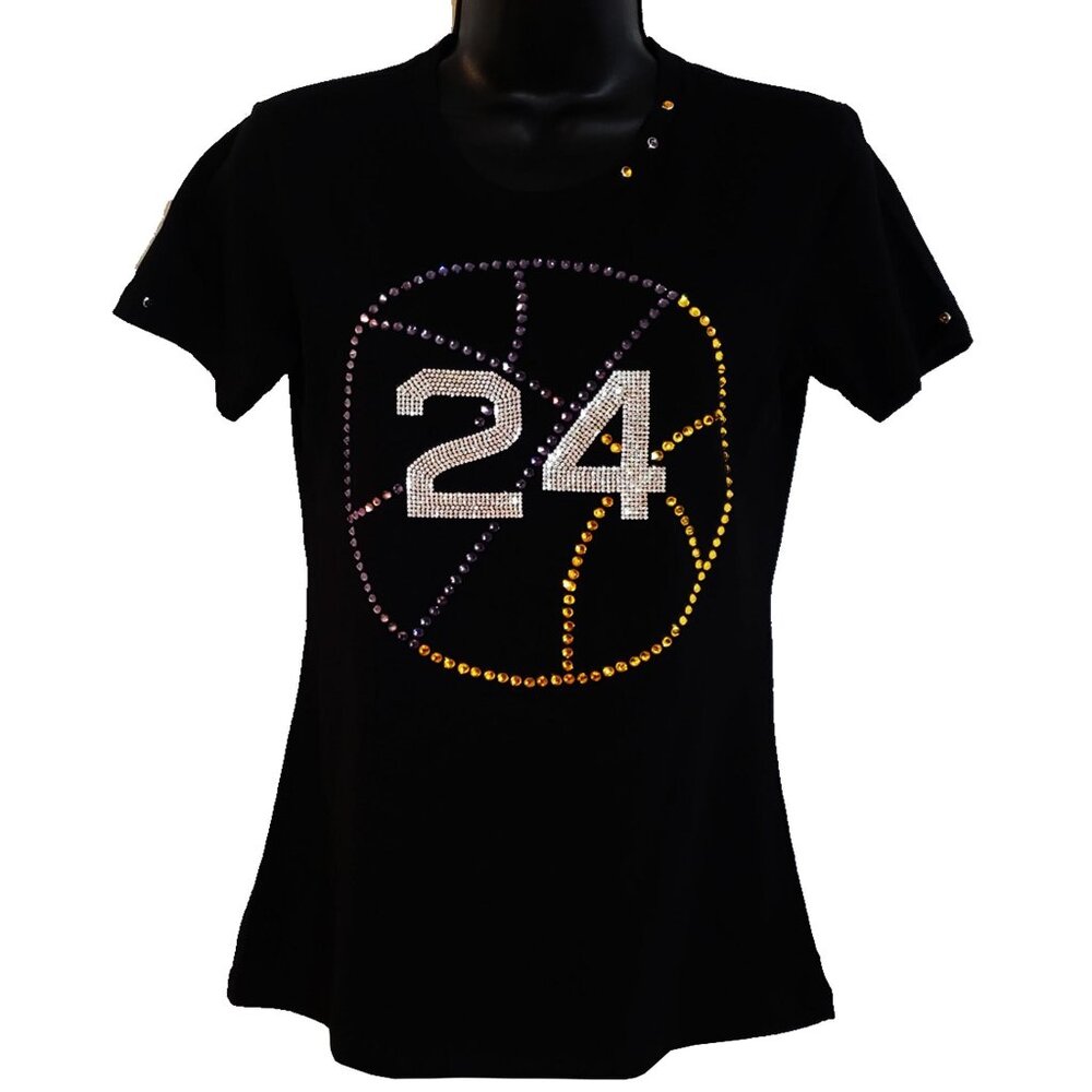 24 for Ever Women's Black Crew Tee
